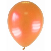 12 globos de color naranja metalizado