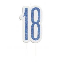 Vela edad 18 años azul