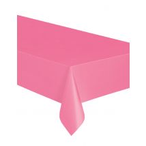 Mantel rectangular rosa plástico