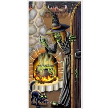 Decoración para puerta casa de bruja