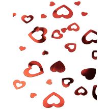 Confetis corazones rojos San Valentín