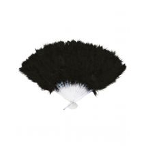 Abanico de plumas negro