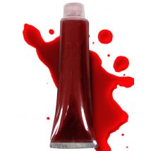 Sangre falsa en tubo cara y cuerpo