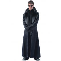 Disfraz abrigo largo negro hombre