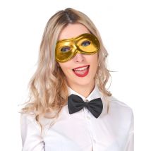 Antifaz metalizado dorado adulto