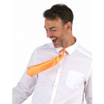Corbata naranja fluorescente adulto