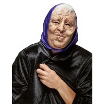 Máscara látex mujer vieja adulto