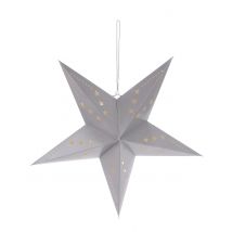 Decoración estrella gris 60 cm