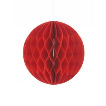 Pequeña bola de papel roja - 10 cm