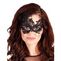 Antifaz de encaje negro sexy mujer