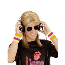 Muñequera multicolor fluo adulto