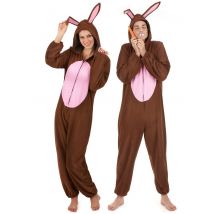 Disfraz de pareja conejo marrón
