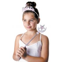 Tiara de princesa estrellada y varita mágica para niñas