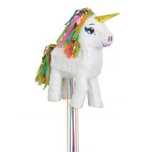 Piñata unicornio blanco