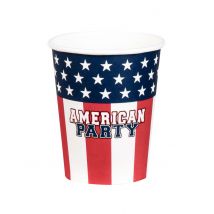 10 vasos en cartón American party