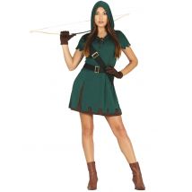 Disfraz arquero verde mujer