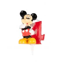 Vela cifra 4 Mickey