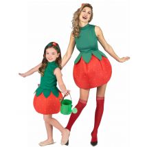 Disfraz de pareja de frutas fresa madre e hija