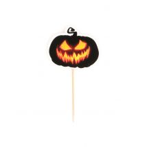 12 Palillos calabaza de horror 12 cm