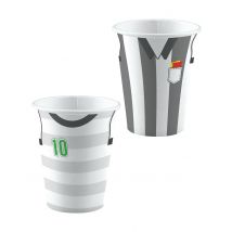 8 Vasos de cartón fútbol 250 ml