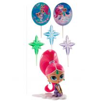 kit de decoración de tarta Shimmer and Shine 8 cm