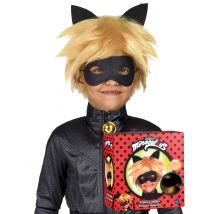 Cofre peluca y máscara Cat Noir Miraculous niño