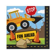 16 Servilletas de papel construcción 33 x 33 cm