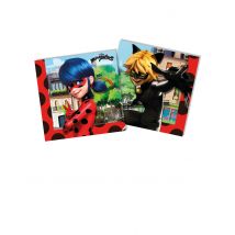 20 Servilletas de papel Miraculous Ladybug 33 x 33 cm