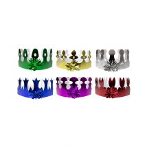 Coronas holográficas multicolores 6 piezas