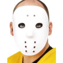 Máscara de hockey blanco plástico adulto