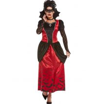 Disfraz vampiresa gótico enmascarado mujer
