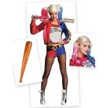 Kit disfraz y accesorios Harley Quinn mujer