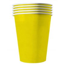 20 Vasos americanos de cartón reciclable amarillo 53 cl