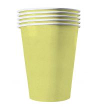 20 Vasos americanos cartón reciclable amarillo pastel 53 cl