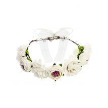 Corona de flores blancas 17 cm
