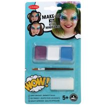Kit maquillaje de sirena con un pincel y una esponja niña