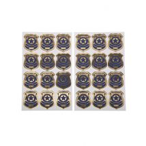 24 pegatinas de insignias de policía 4 cm