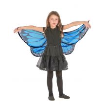 Alas de mariposa azules y negras para niños