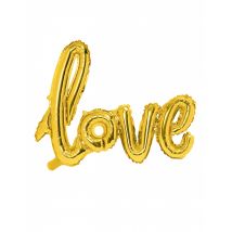 Globo Love de aluminio dorado 73 x 59 cm