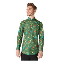 Camisa de Noel verde con formas Suitmeister - adulto