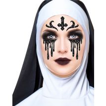 Tatuajes de purpurina de monja negra
