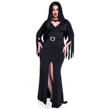 Disfraz de bruja negra de talla grande para mujer