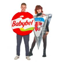 Disfraz de pareja de La Vaca que Ríe y Babybel para adulto