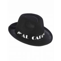 Musta Al Capone Huopahattu Aikuiselle - Musta - Ainutlaatuinen Koko