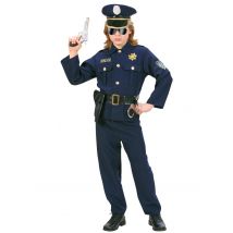Konstaapeli Taitava - Poliisin Asu Lapsille - Sininen - 8-10 vuotta (140 cm)