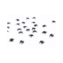 24 Halloween Kärpästä 2cm - Musta - Ainutlaatuinen Koko