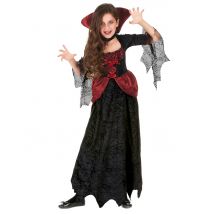 Pikku Kreivitär - Vampyyriasu Lapsille - Punainen - S 4-6 vuotta (110-120 cm)