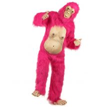 Vaaleanpunainen Gorilla- Asu Aikuisille - Vaaleanpunainen - Ainutlaatuinen Koko