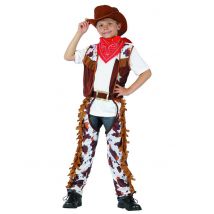 Cowboy-asu Lapsille Lehmäkuviolla - Ruskea - S 4-6 vuotta (110-120 cm)