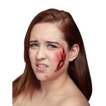 Kauhea Haava - Tekohaava Halloweenjuhliin - Punainen - Ainutlaatuinen Koko